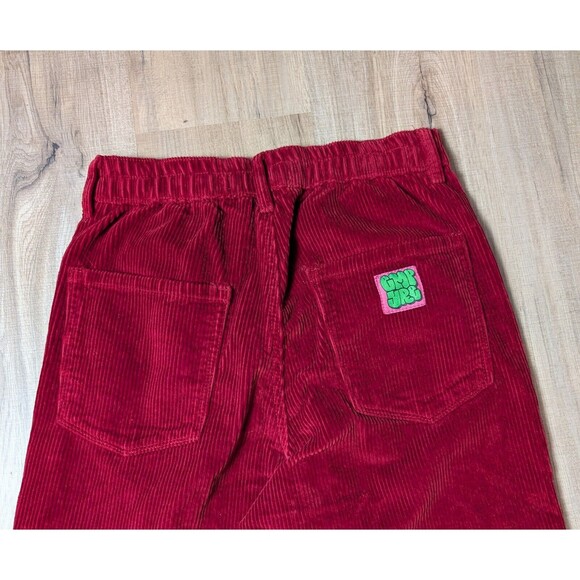 Empyre Tori Red Corduroy Skate 90s Y2K Pants Size 6 Pleated Wine Corduroy Grunge - Picture 8 of 11